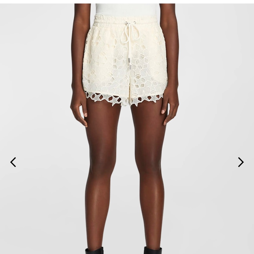 NWT 7 for all mankind white star shorts XS